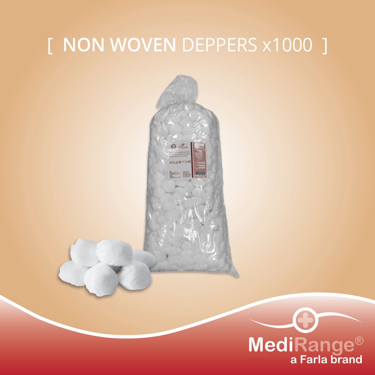 Goedkoopste Deppers non woven niet steriel - gedraaide deppers niet steriel - Diameter Ø3cm - 1000 stuks - Medirange