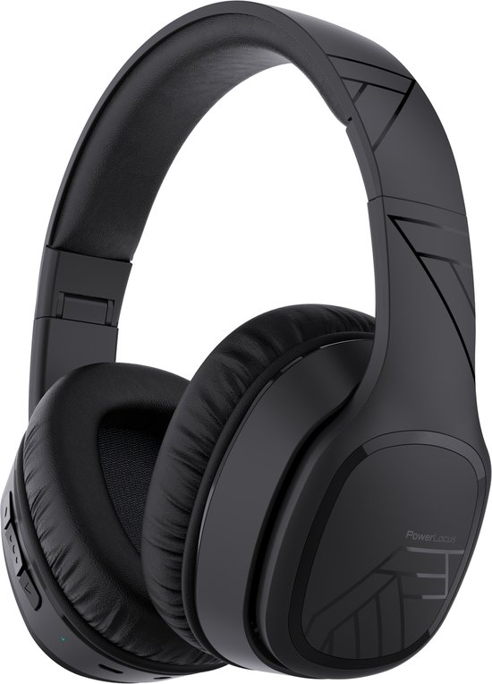 PowerLocus P7 - Draadloze Over-Ear Koptelefoon Inklapbaar - Bluetooth Hoofdtelefoon - Met microfoon – Headphone – Incl. Carry Case - Zwart