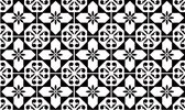 Ulticool Decoratie Sticker Tegels - Zwart Wit Bloem - 15x15 cm - 15 stuks Plakfolie Tegelstickers - Plaktegels Zelfklevend - Sticktiles - Badkamer - Keuken