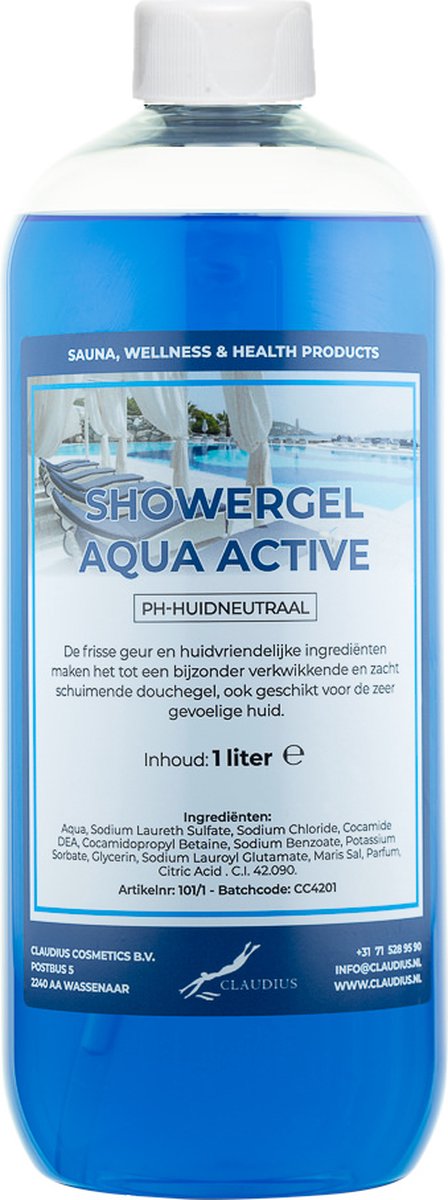 Goedkoopste Claudius Douchegel Aqua Active 1 liter - Showergel