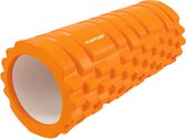 Rouleau de yoga texturé en mousse 33cm orange