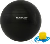 Ballon de fitness Tunturi - Gymball - Ballon Swiss - 55 cm - Incl. pompe - Zwart