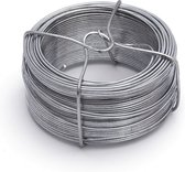 Binddraad - zilver - verzinkt staal - 50 meter - hobbydraad - 0,9 mm