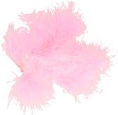 Hobby knutsel veren - 100x - roze - 7 cm - sierveren - decoratie