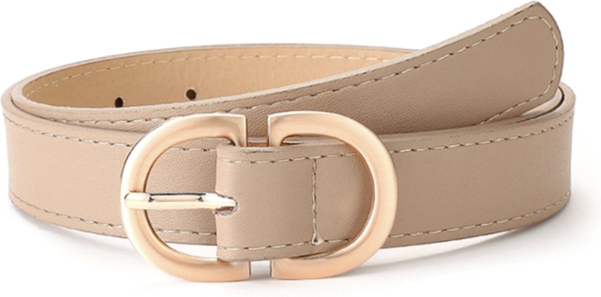 Simple Riem - Beige | Riemmaat 90 cm | 102 x 3 cm | Kunstleer / Staal | Fashion Favorite