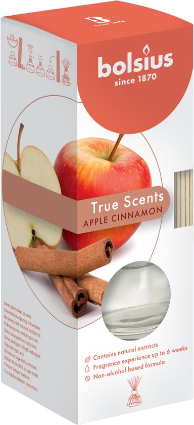 Bolsius Geurstokjes True Scents Apple Cinnamon 45 ml - Bolsius