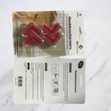 4 transparante hoekbeschermers in een verpakking, rood van kleur.