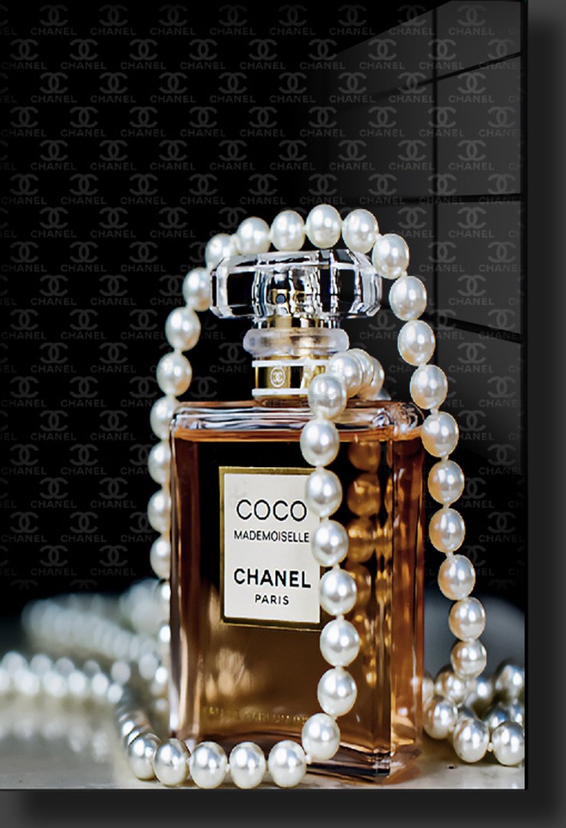 COCO CHANEL PAREL schilderij op plexiglas 60x90cm