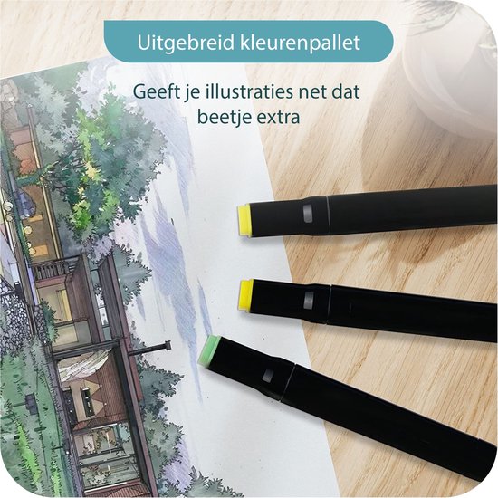 ForDig Twinmarker Set (80 pièces) - Incl. Sac de rangement - Marqueurs jumeaux pour Adultes et Enfants - Marqueurs à Alcohol Dual - Marqueurs Twinmarkers - Marqueurs épais - Stylos à Duo couleurs - Feutres Fineliner à double pointe