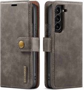DG.MING 2-in-1 Book Case & Back Cover - Geschikt voor Samsung Galaxy S23 Hoesje - Grijs