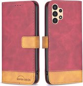 BINFEN Color Book Case - Geschikt voor Samsung Galaxy A13 4G / A13 5G / A04s Hoesje - Rood