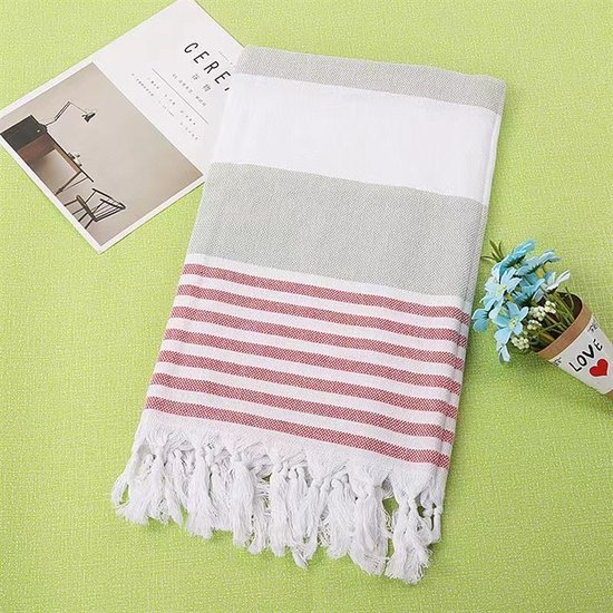 Lashuma Sauna Badhanddoek Rood XXL 100x200 Cm - Zachte Katoenen Strandlaken En Saunalaken 550 G/m²