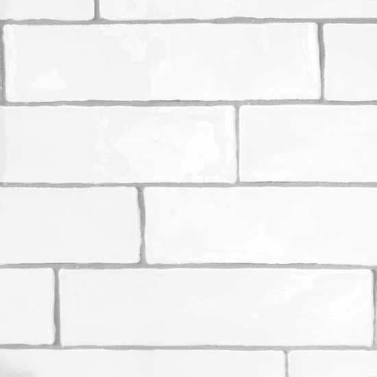 Wandtegel Madrid White Matt 7,5x30 cm - Noha Tegels