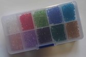 Kralen Set-Knutselen-Sieraden Maken-Hobby Set - 10 verschillende kleuren 3 a 4 mm