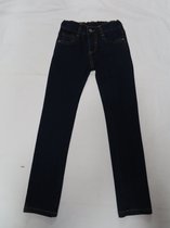 Lange broek - Jeans - Meisje - Blauw oranje stikking - 6 jaar 116