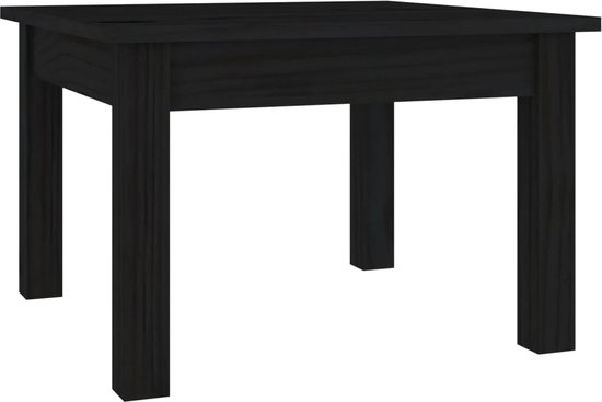 vidaXL Salontafel 55x45 cm massief grenenhout zwart, tafel, koffietafel, tafeltje, bijzettafel, woonkamertafel, accenttafel, eindtafel