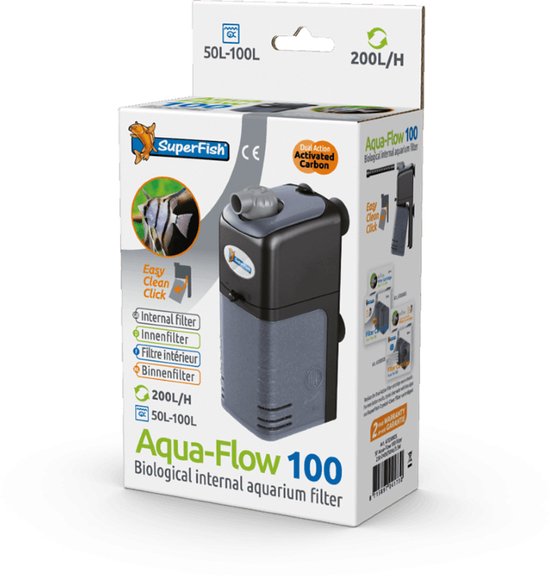SuperFish AquaFlow Dual Action 100 - Aquariumfilter - 200 L/H - SuperFish