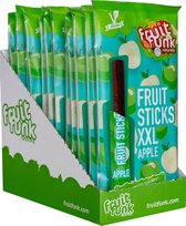 Fruitfunk Fruitsticks XXL Apple 5-pack (12 x 5 stuks) Fruitsnack - snoepjes gemaakt van fruit - Vegan - Gezond snoep - Geen toegevoegde suikers - ideaal voor in de snoeppot - verantwoorde voorverpakte traktatie