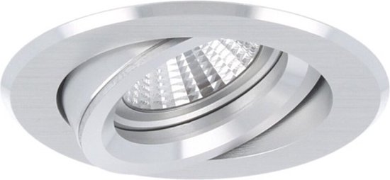 Verona - Inbouwspot Aluminium Rond - Kantelbaar - 1 Lichtpunt - Ø 82mm - Bladveren