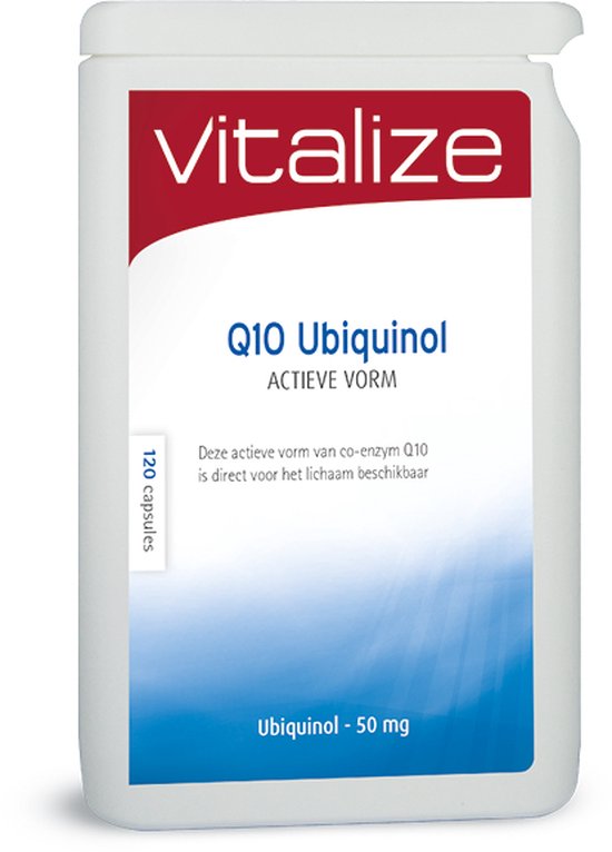 Vitalize Q10 Ubiquinol Actieve Vorm 60 capsules - Omgezette vorm van co-enzym Q10 - Hooggedoseerd voedingssupplement - Vitalize