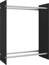 vidaXL - Haardhoutrek - 80x35x100 - cm - gehard - glas - zwart