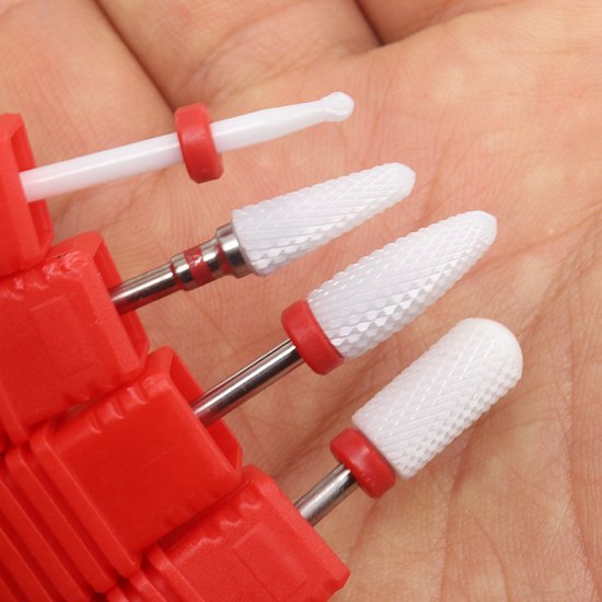 Keramische Frees - Nagel Frees - Keramische nagelboortjes - Pedicure en Manicure - Nagelfrees Bitje - Nagelboortjes - Keramische Nail Boren Set 4 stuks