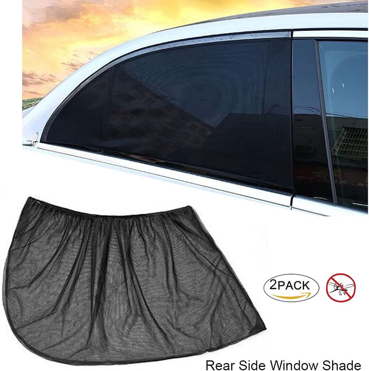 Pare Soleil Voiture Rideaux 2Pcs Intérieur Voiture Van Pliable Avant  Accessoires