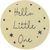 25 stickers Hello Little One Kraft - sticker - baby - geboorte - kraft - genderreveal - - babyshower - bedankje