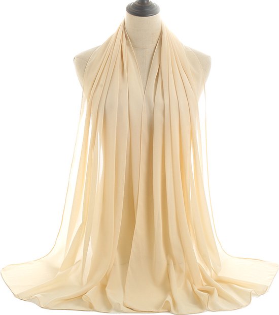 Cabantis Hoofddoek Sjaal - Hijab - Sjaal dames - Beige