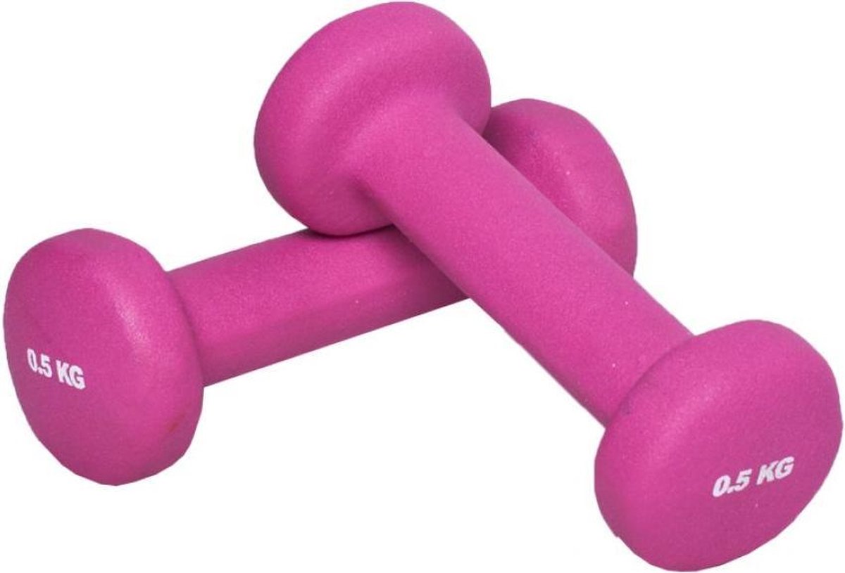 Gorilla Sports Dumbellset - Halterset - Aerobics - Vinyl - 1 kg (2 x 0,5 kg)