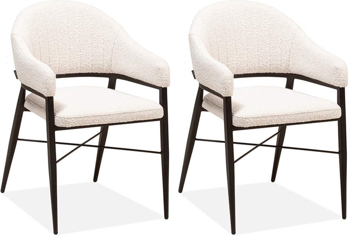 Eetkamerstoel Roma - Pearl (set van 2 stuks)