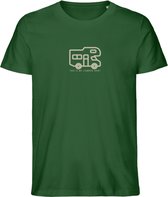 T-shirt drôle homme - Camper - Camping - Vacances - Vert - XS