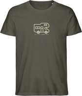 Grappig T Shirt Heren - Camper - Kamperen - Vakantie - Khaki Groen - XL