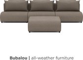 Bubalou Luxury loungeset straight 330 + hocker Charcoal | All-weather | Waterdicht | 365 dagen per jaar buiten