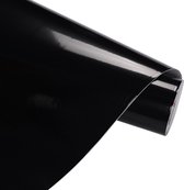 SV. Productie & Lifestyle - Zelfklevende decoratiefolie - Glans zwart - wrap folie - keuken decoratie - badkamer kast folie - kast folie - zelfklevend - waterdicht - 61,5x500