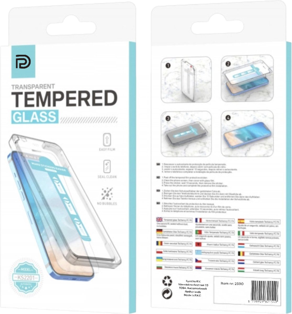 PD® - Screenprotector geschikt voor iPhone 13 PRO MAX Hoesje - Geharde Folie - Perfecte Pasvorm - Anti-Kras - Anti-Glare - Bubbel vrij - Easy Fit