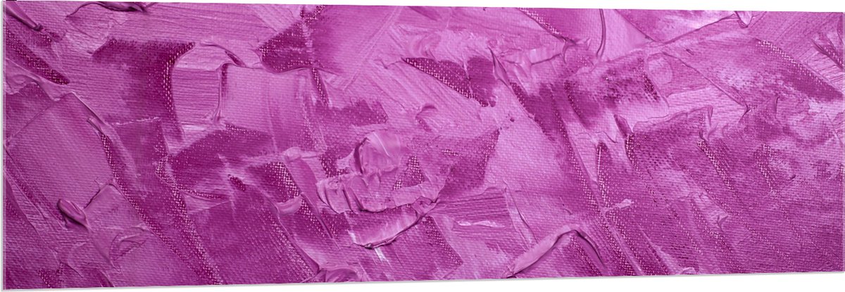 Acrylglas - Schilderij - Verf - Kunst - Paars - 150x50 cm Foto op Acrylglas (Wanddecoratie op Acrylaat)