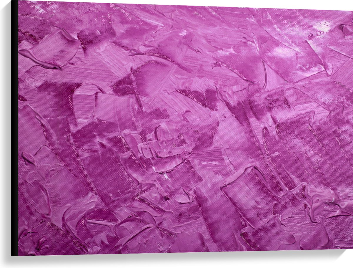 Canvas - Schilderij - Verf - Kunst - Paars - 100x75 cm Foto op Canvas Schilderij (Wanddecoratie op Canvas)