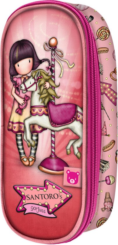 Trousse D'Écolier Gorjuss Carousel Saumon (10 X 23 X 6 Cm)[u9247