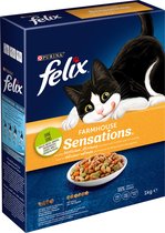 Purina felix Katten droogvoer met kip, kalkoen & groenten, Farmhouse Sensations, 1 kg
