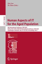 Lecture Notes in Computer Science 14042 - Human Aspects of IT for the Aged Population