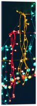 Acrylglas - Rode, Gele en Blauwe Lichtstralen - 20x60 cm Foto op Acrylglas (Met Ophangsysteem)