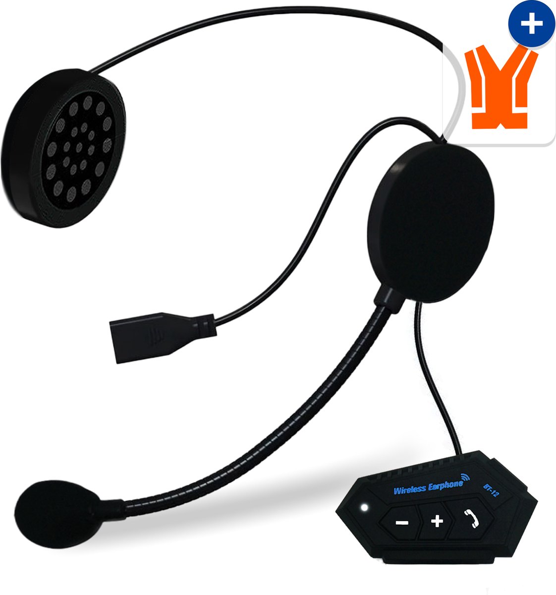 Draadloze Motorhelm Headset - Bluetooth Communicatiesysteem - Headset Met Microfoon - Intercom Motorhelm - Handsfree Bellen