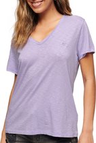 T-shirt Femme Superdry Studios Slub Emb Vee - Violet - Taille XS