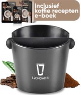 Knockbox Leonomics - Knockbox - Knockbox - Café - Espresso - Durable - Antidérapant - Matériau écologique - Zwart