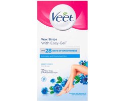 Veet - Koude Waxstrips - Benen En Lichaam - Gevoelige Huid - Voordeelverpakking