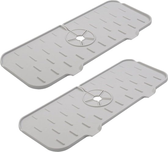 Tapis Robinet Silicone Evier Cuisine Blanc - Protection Anti