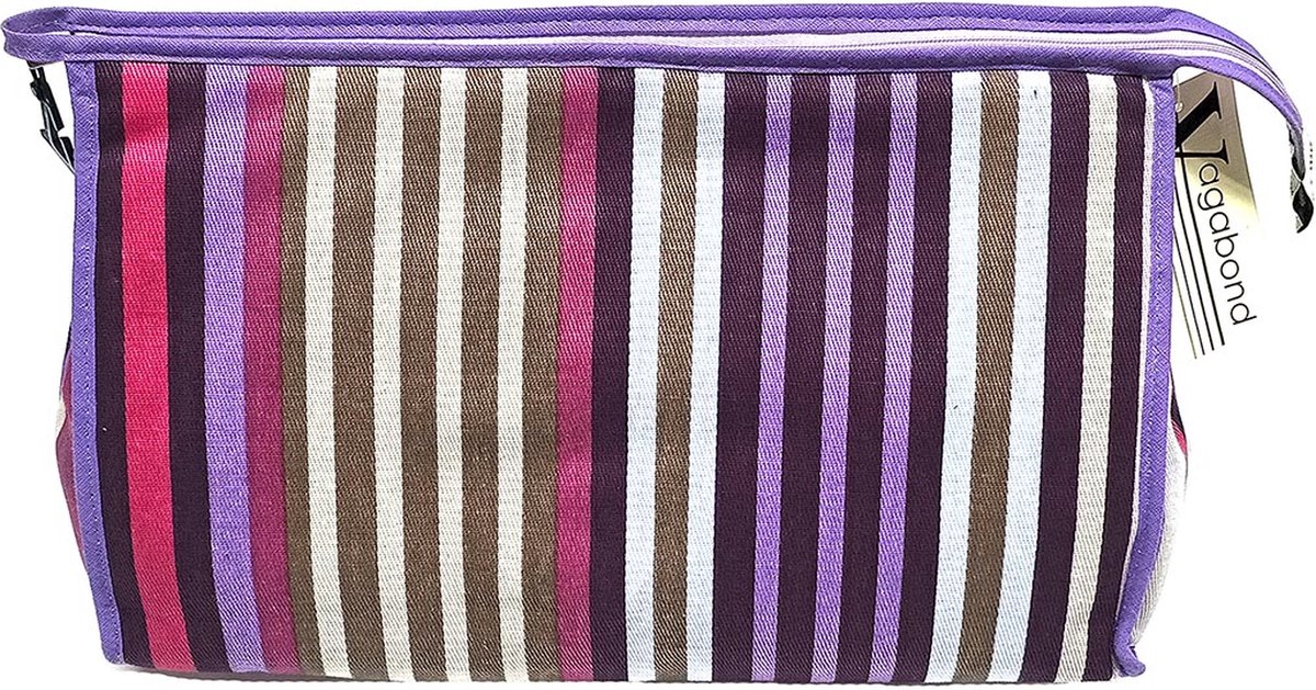 Vagabond - Toilettas - Holdall " Purple Patch" 4632 - afmeting: 21 x 6 x 13 cm.