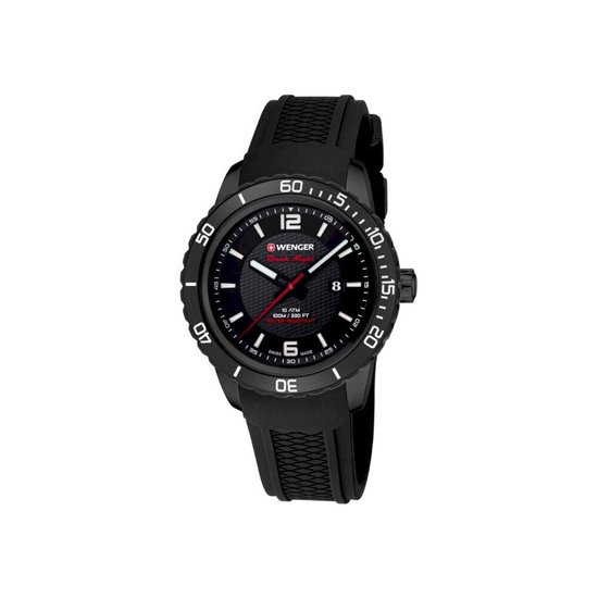 WENGER Urban Metropolitan Herenpolshorloge, leren armband, diameter 42 mm, Swiss Made, analoog kwarts, waterdicht tot 100 m, bruin/zilver, Riemen