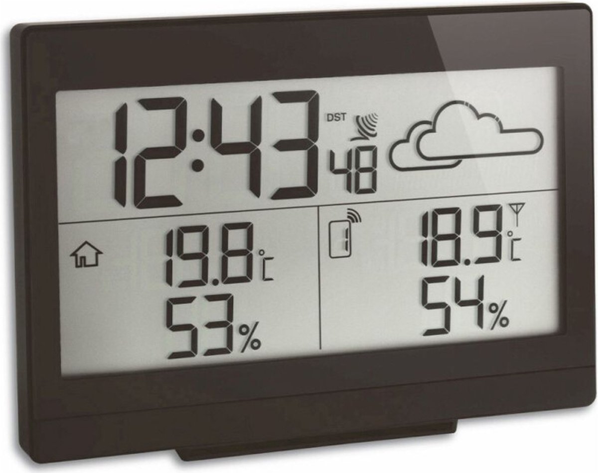 Draadloos weerstation TFA Dostmann CASA 35.1135.01 Zwart